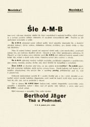 Reklamní tiskovina na Jägerův výrobek