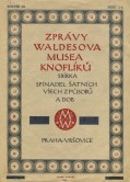 Zprvy Waldesova musea knoflk - frontpage 1918