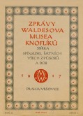 Zprvy Waldesova musea knoflk - frontpage 1917