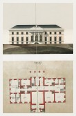 Heinrich Koch - zámek Kostelec nad Orlicí, návrh z roku 1826