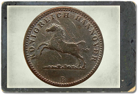 Knoflík z mince Hannoverského království