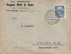August Wolf & Söhne - firemní obálka