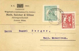 Mathias Salcher und Söhn - korespondence 19.12.1916