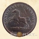 Knoflík z mince 1858 - avers