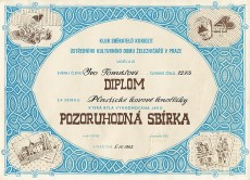 Certificate „Remarkable collection“, granted to my father in 1982